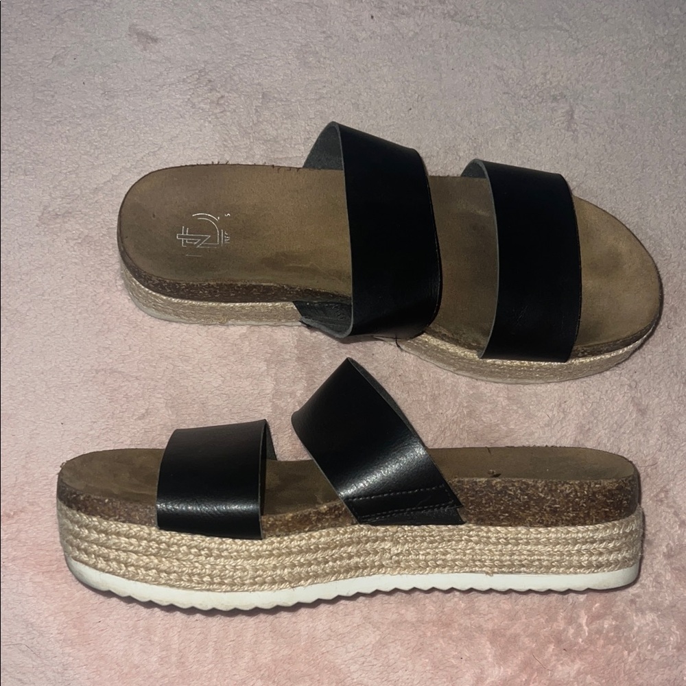 Black Slide Sandals